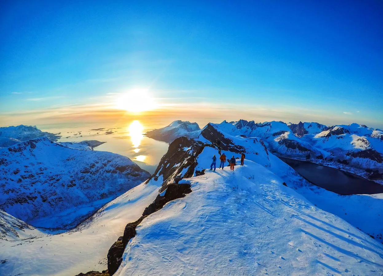 Senja winter at mountains