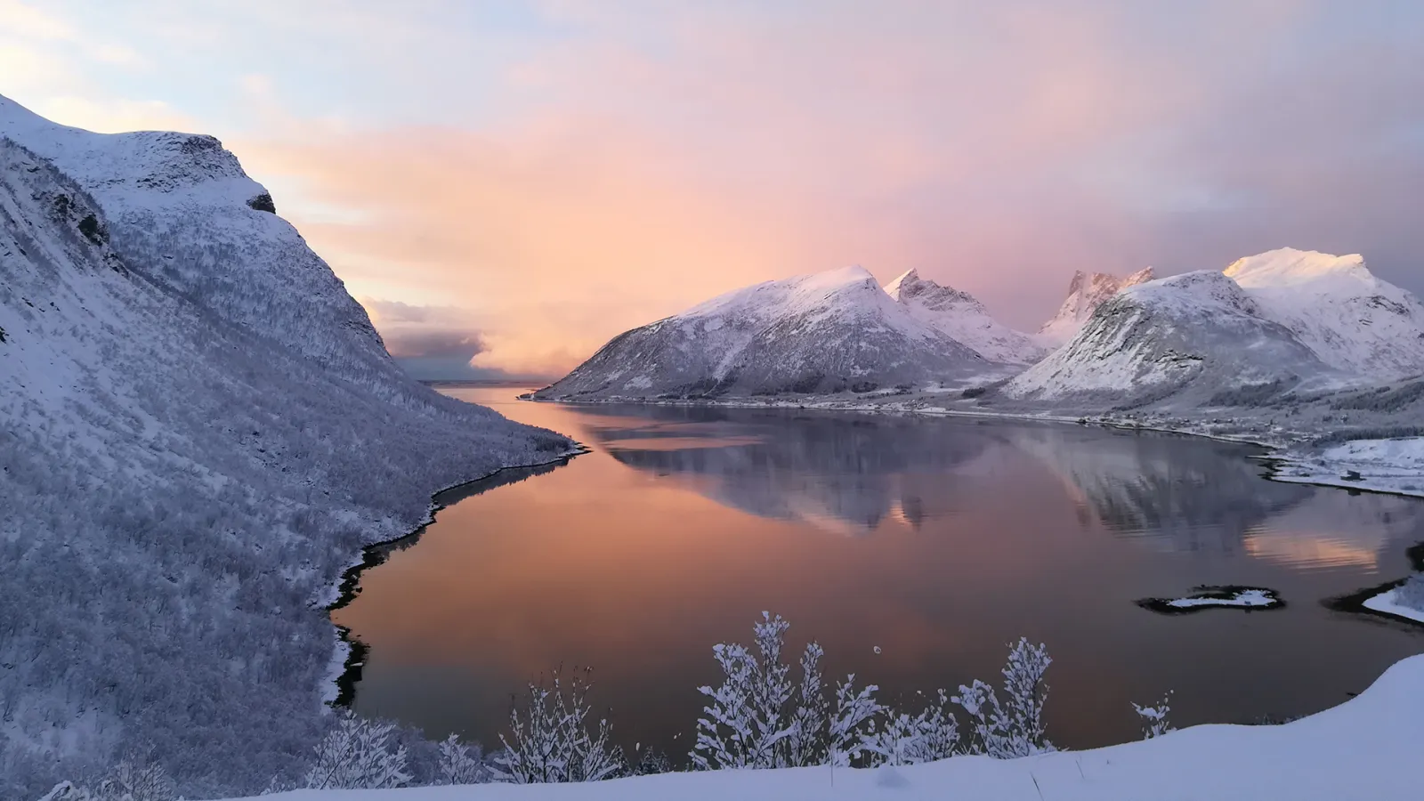 Bergsbotn viewpoint winter
