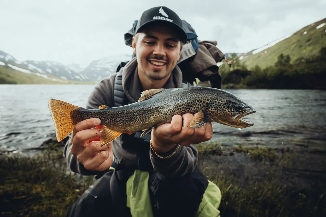 Fjellfisker med ørret - Camp Steinfjord