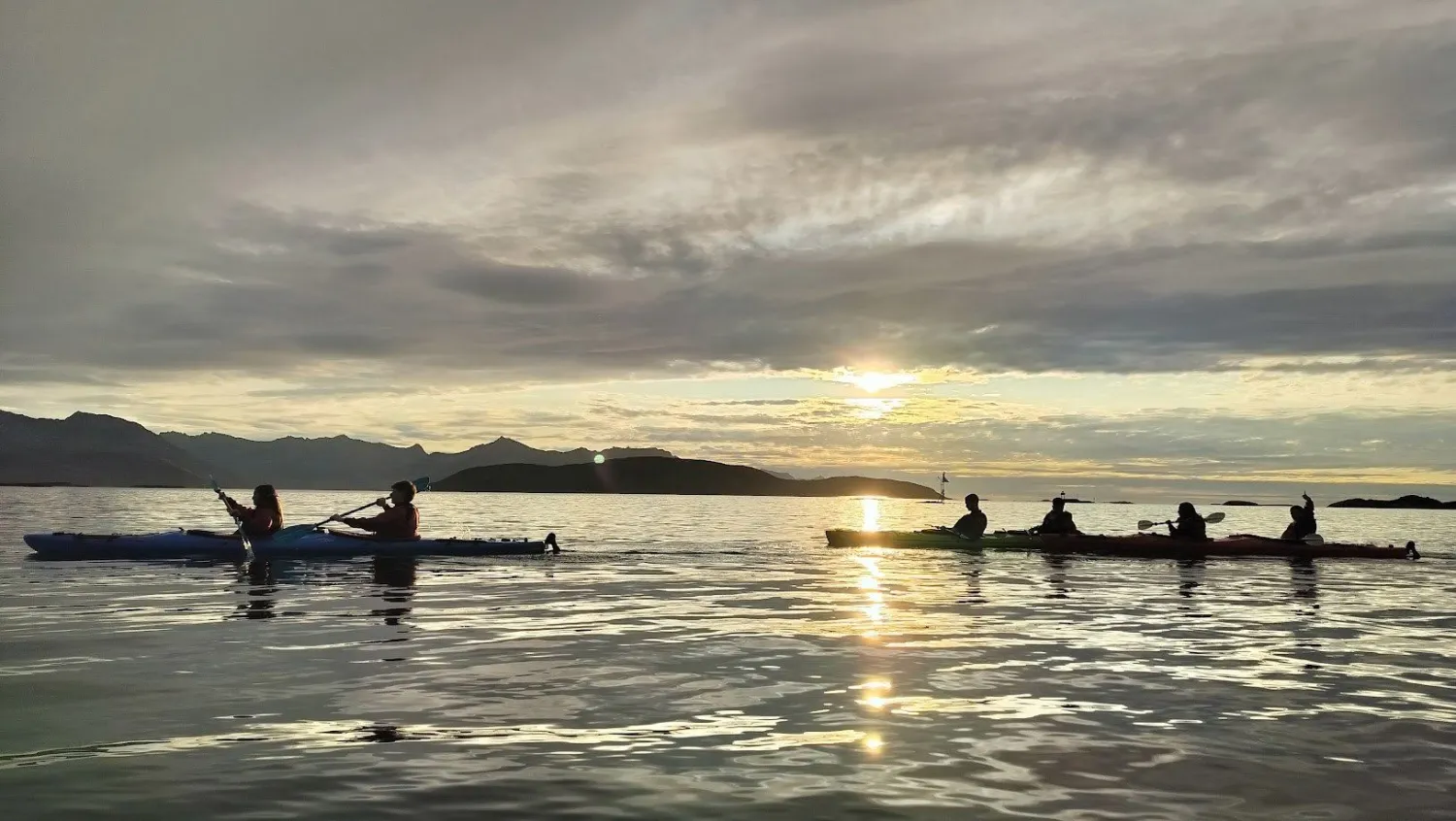 Guidet Midnight Sun Kayaking in Ånderdalen National Park