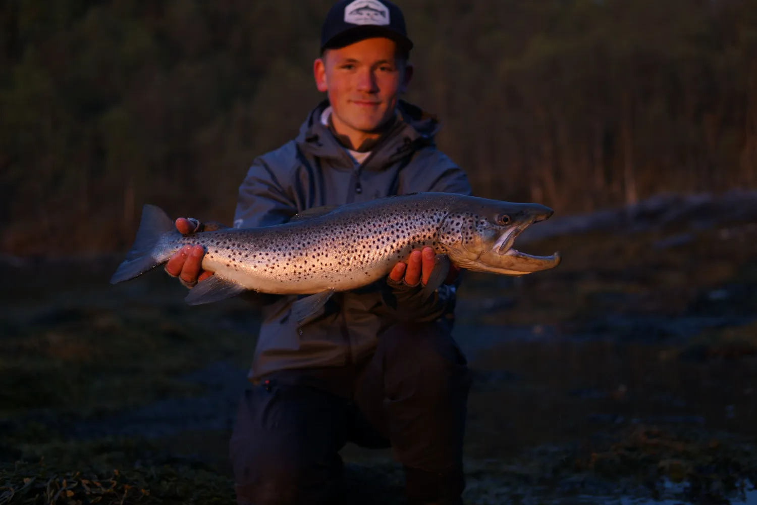 Man med fisk