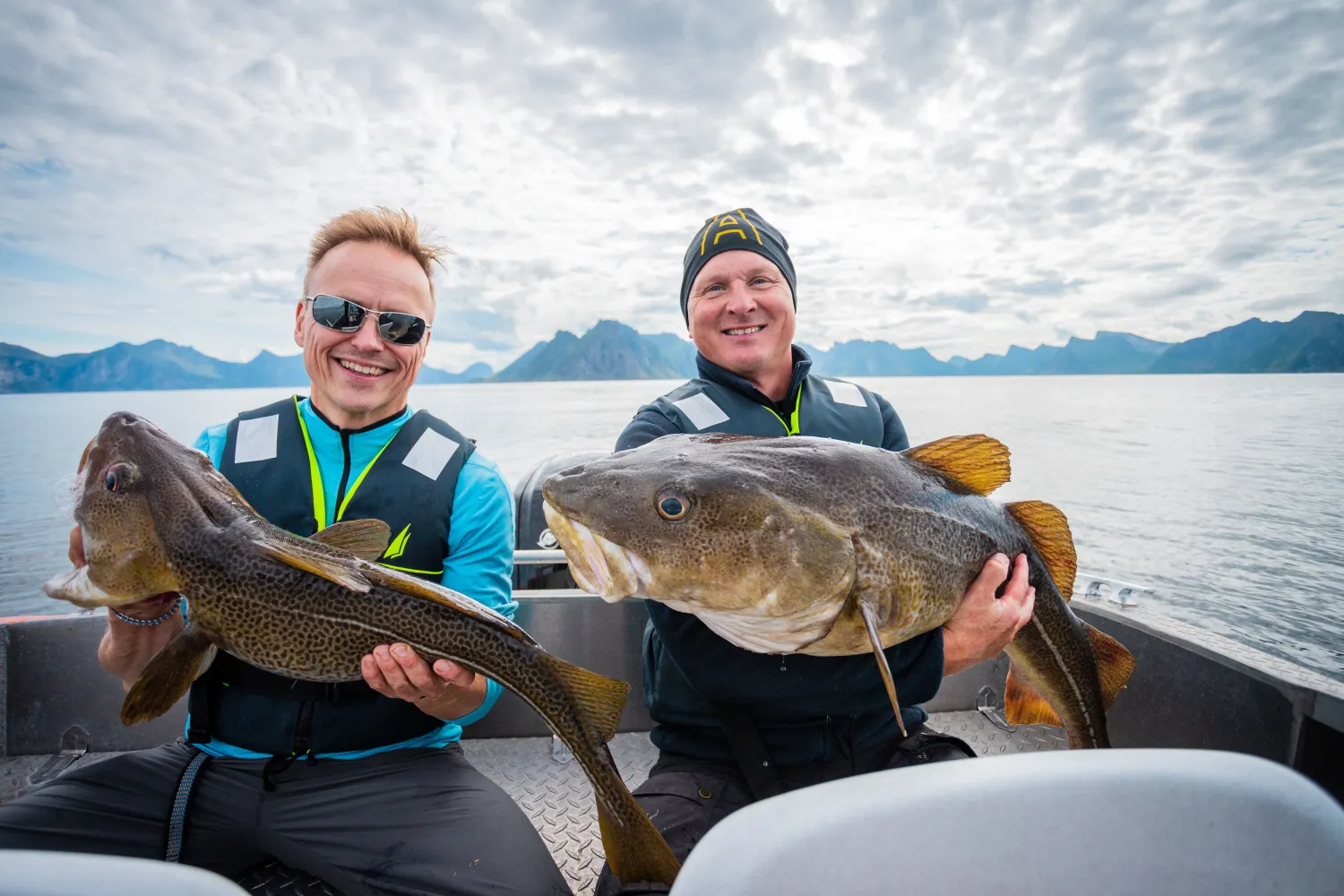 Man med fisk