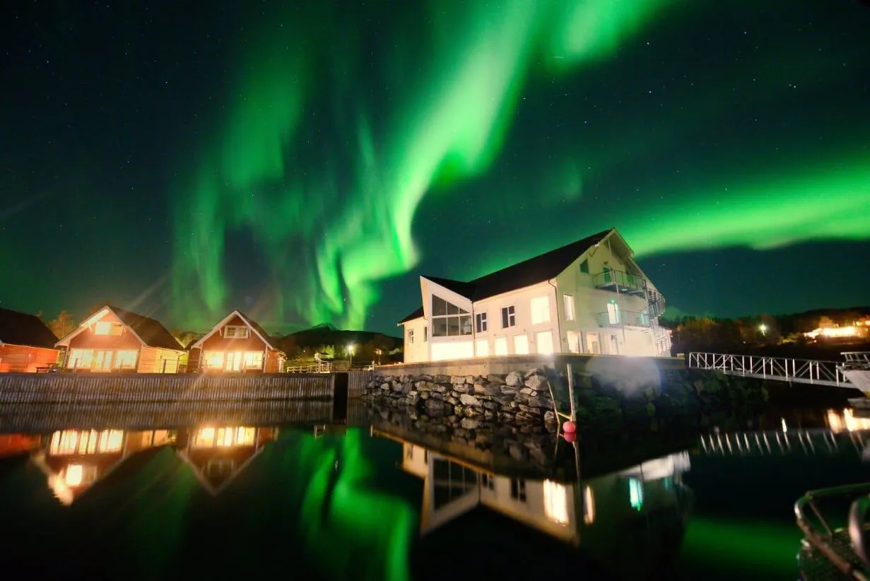 Nordlys over Senja Fjordhotell