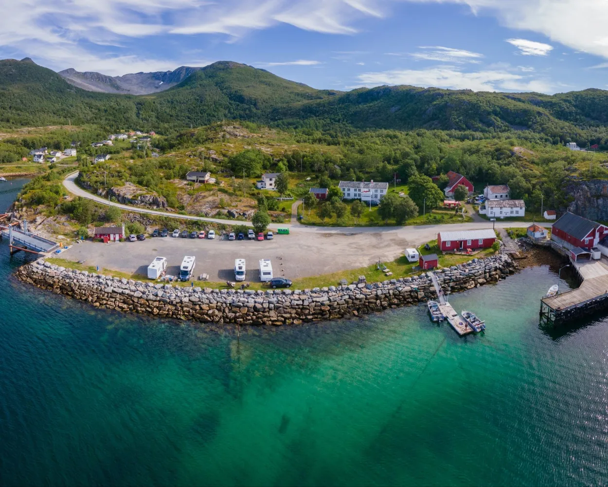 Dronebilde Skrolsvik Kystferie