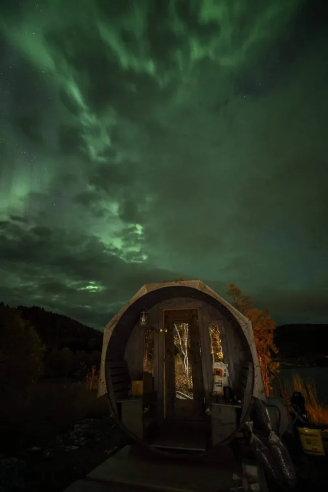 Nordlys og ski med gjengen