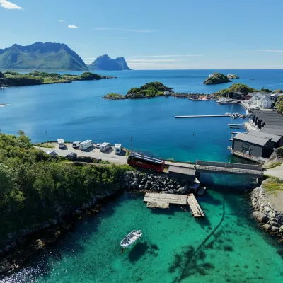 Arctic Route Sommer Hamn i Senja drone vestover kred Best Arctic